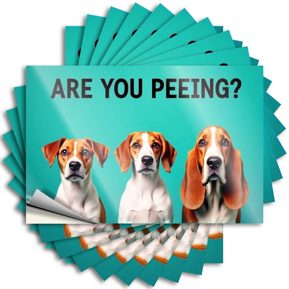 Quote Back Porch Decor Vinyl Sticker | are You Peeing? Dogs Ask Snarky for Silicone Use(8X12CM)
