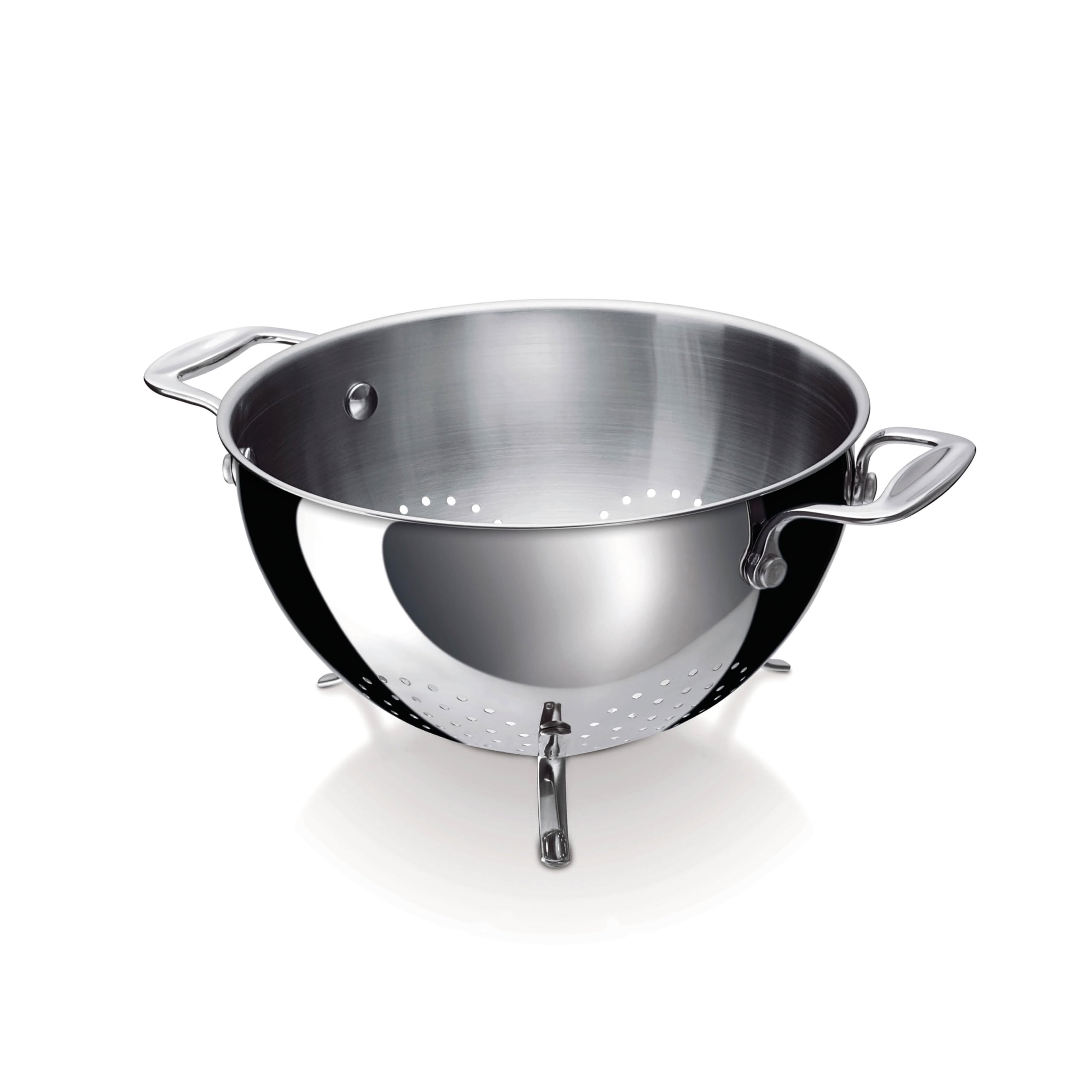 Beka Chef - Passoire Inox 18/​10 - 22 cm - 3 Pieds Antidérapants - Poignées Rivetées - Lave-​Vaisselle