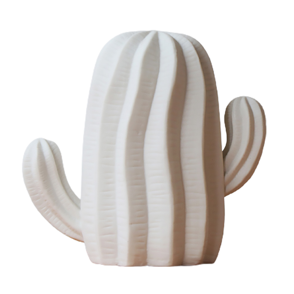 Figura de Cactus Cerámica Blanca para Decoración Hogar miniatura 7