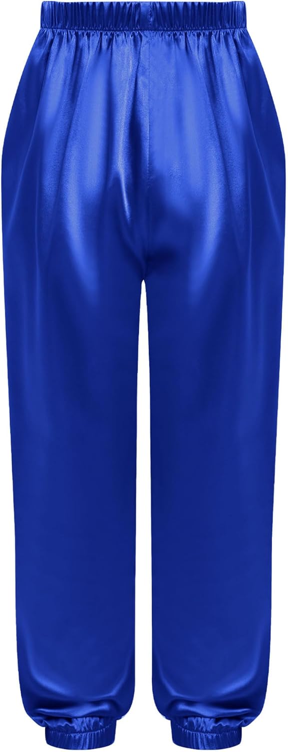 Boys Girls 70s 80s Tracksuit Long Sleeve Top with Elastic Waistband Pants for Kids