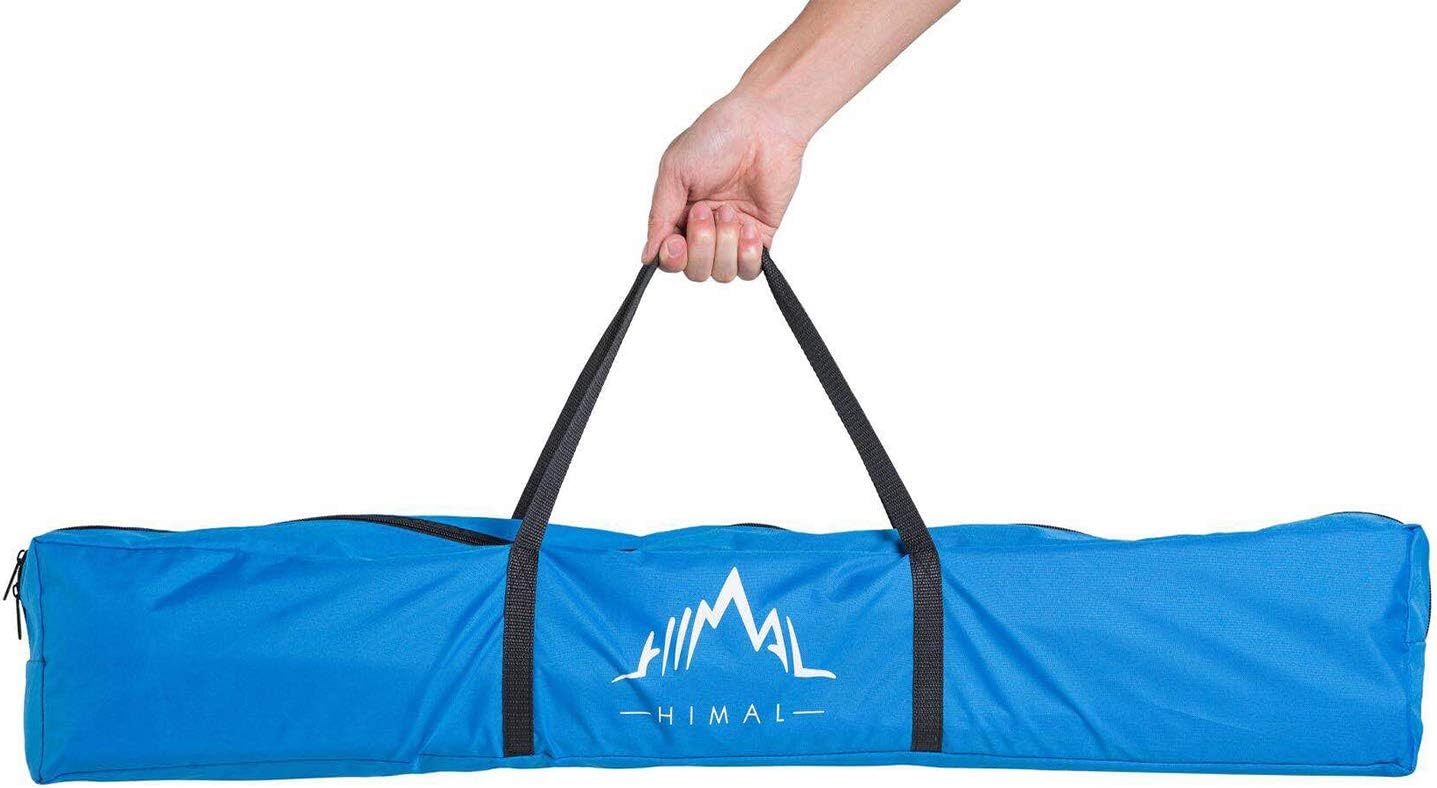 Himal Portable PVC Framed Cornhole Game Set with 8 Bean Bags and Carrying Bag, Blue-Red, 3 x 2-feet