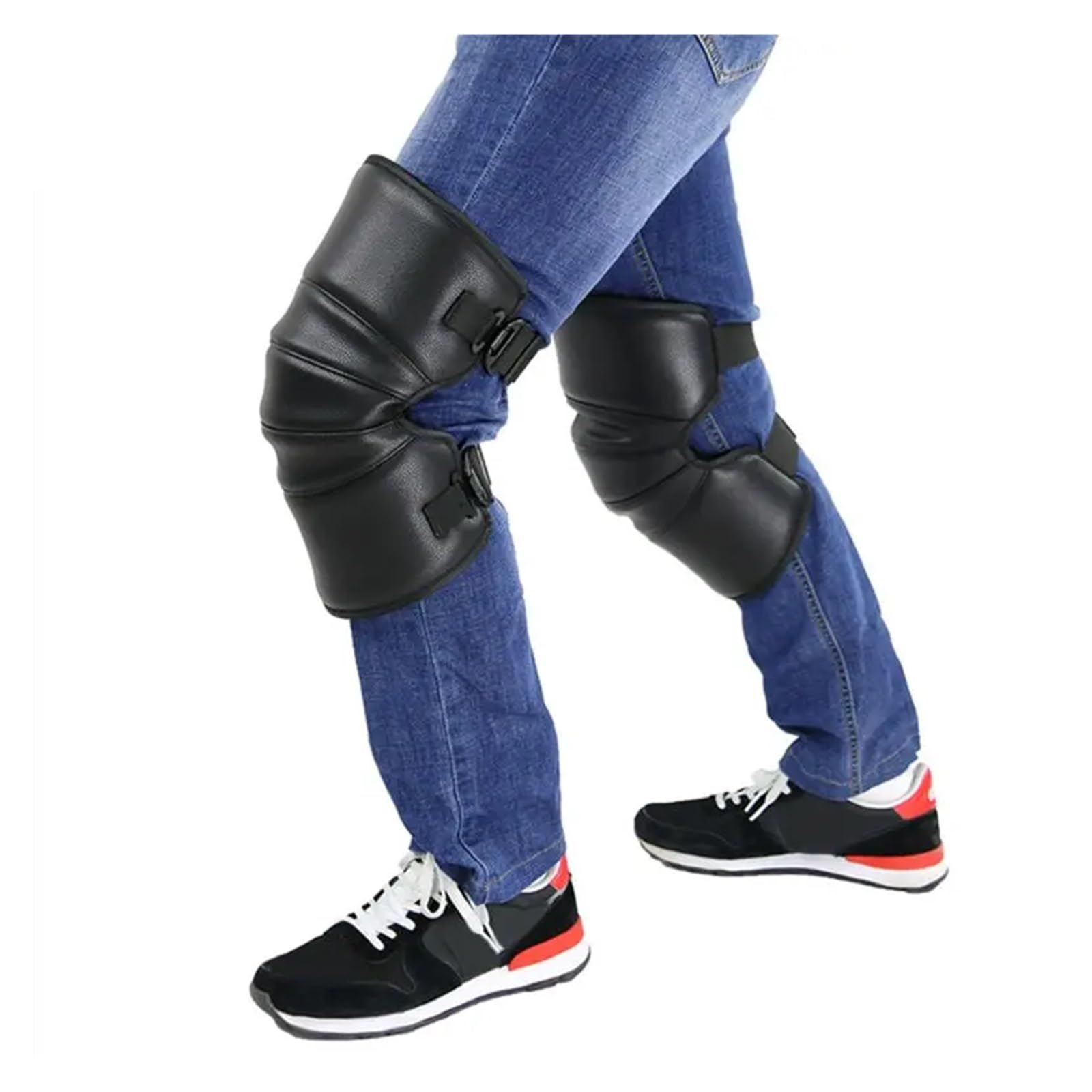 MRKU Genouillères de Sport antidérapantes, Chauffe-genouillères de Protection pour Moto, Motocross, Cyclisme, universelles, Lot de 2