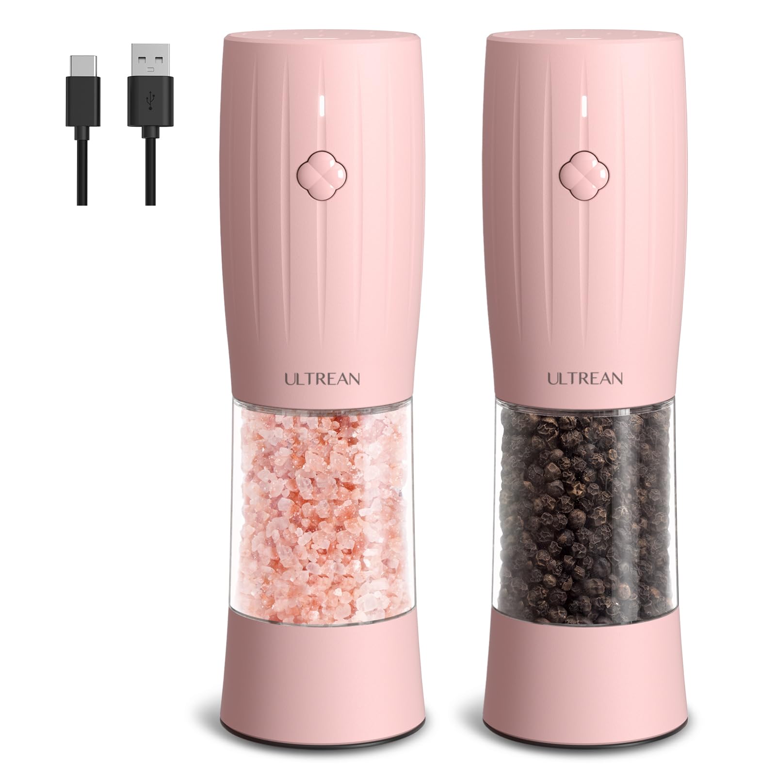 Ultrean Electric Salt and Pepper Grinder Set, USB-C Rechargeable