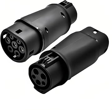 EV Charging Convertor J1772 Type 1 to Type 2, AC EV Charger Adapter for EU Standard EVs, 32A 250V