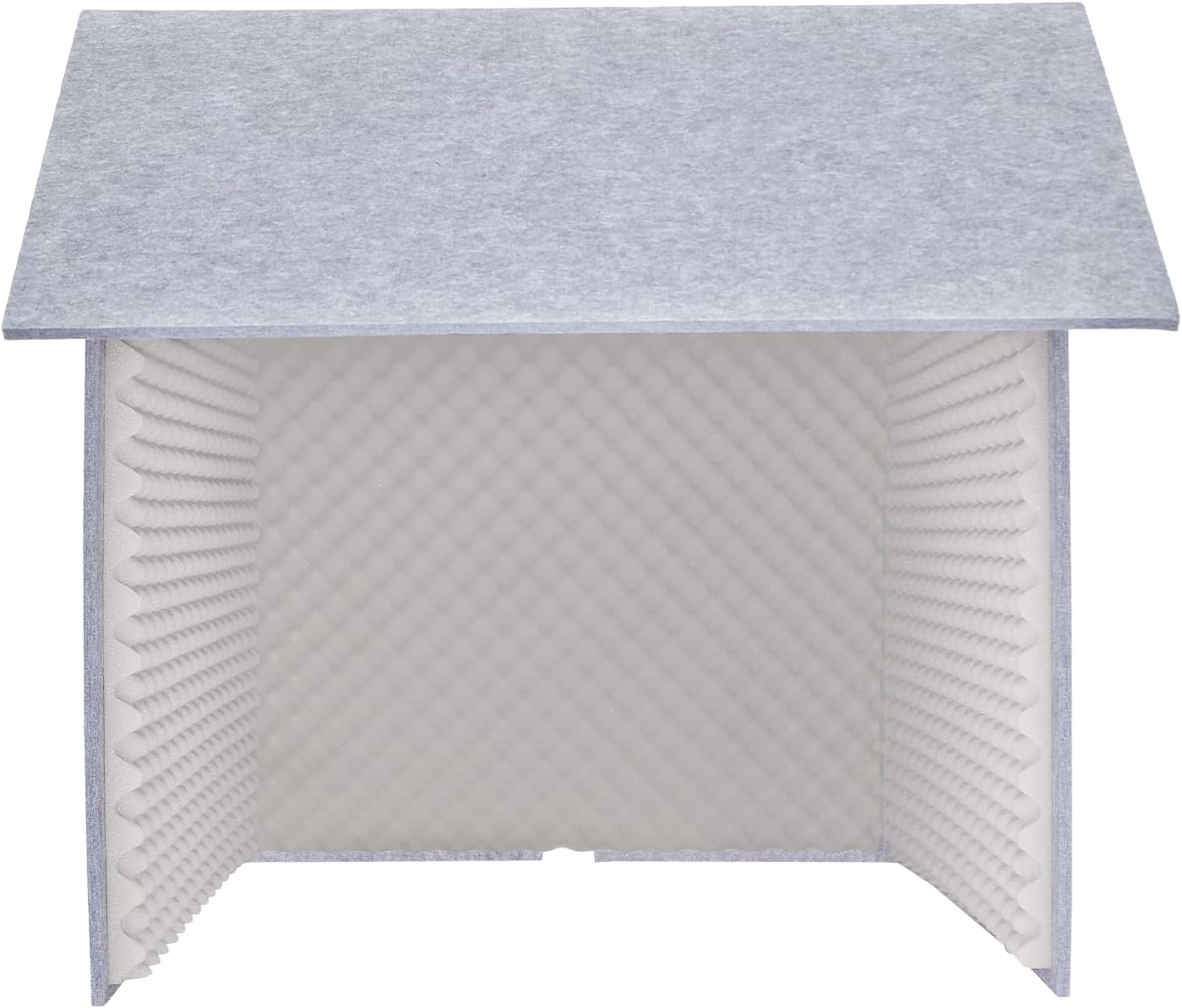 Cubierta insonorizante de escritorio, cabina portátil para grabación vocal, paneles absorbentes de sonido para oficinas, hogar y estudios de grabación (Gris) miniatura 1