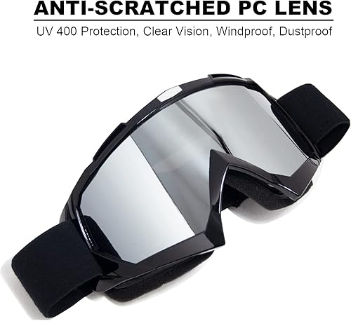 Miniatura 10 de Gafas de motocross para motocicleta, ATV, motocross, equitación, todoterreno, adultos, hombres, mujeres, jóvenes, niños