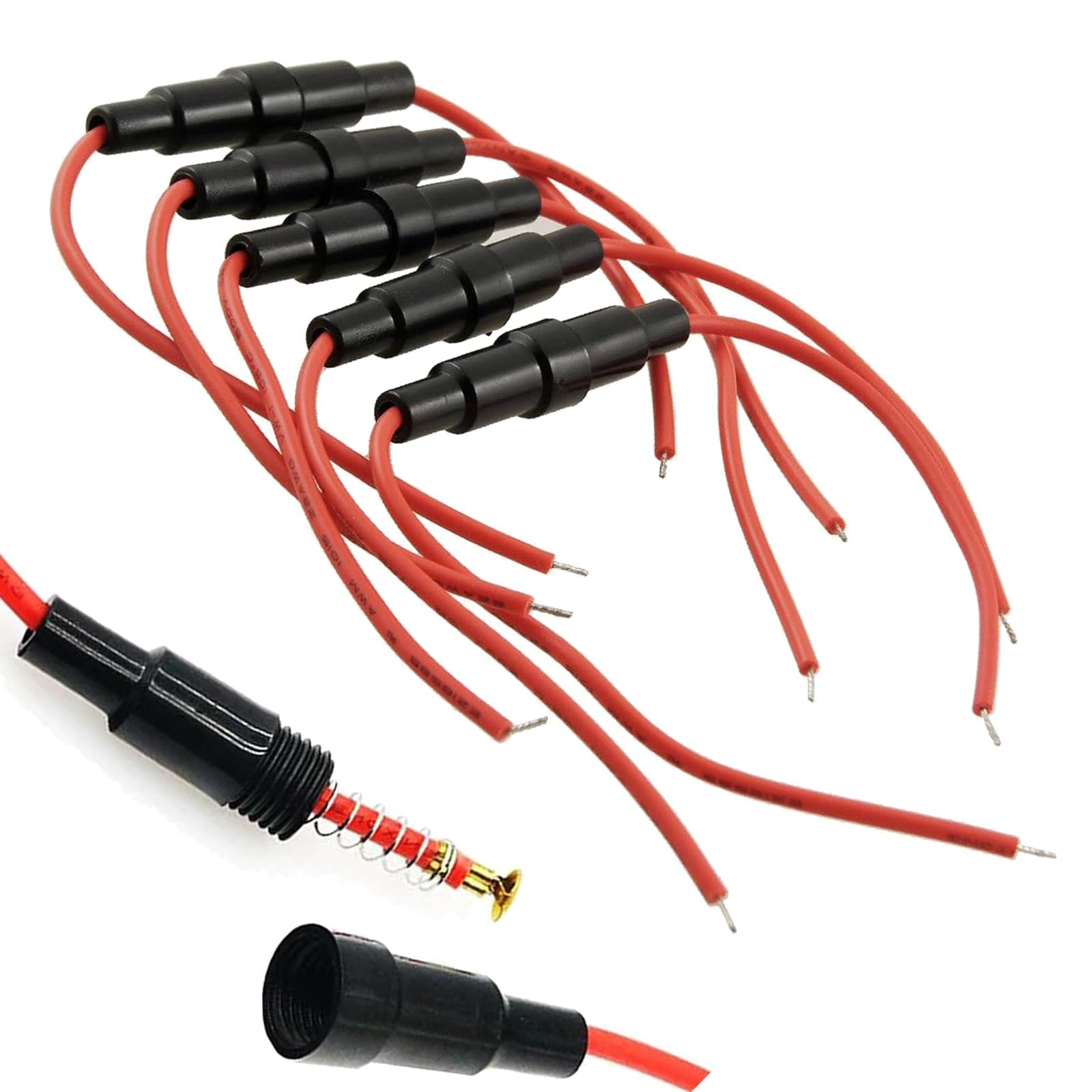 10 Stück 5x20mm AGC-Sicherungshalter Inline Mit Sc Produktbild-Vorschau 4