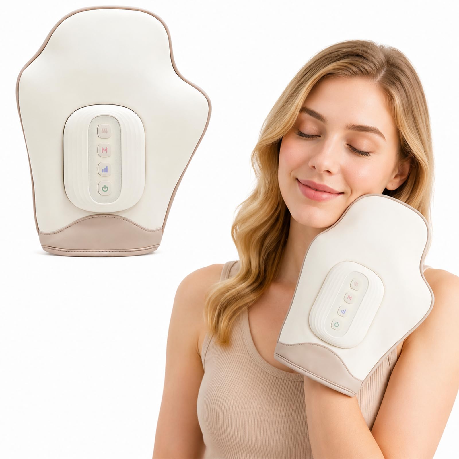 Massaggiatore Elettrico per Mani con Calore, 14 Airbag, Guanto Senza Fili | Massaggio mani senza fili, 3 livelli di calore, 5 intensità, pelle facile da pulire, rilassa mani e tensione