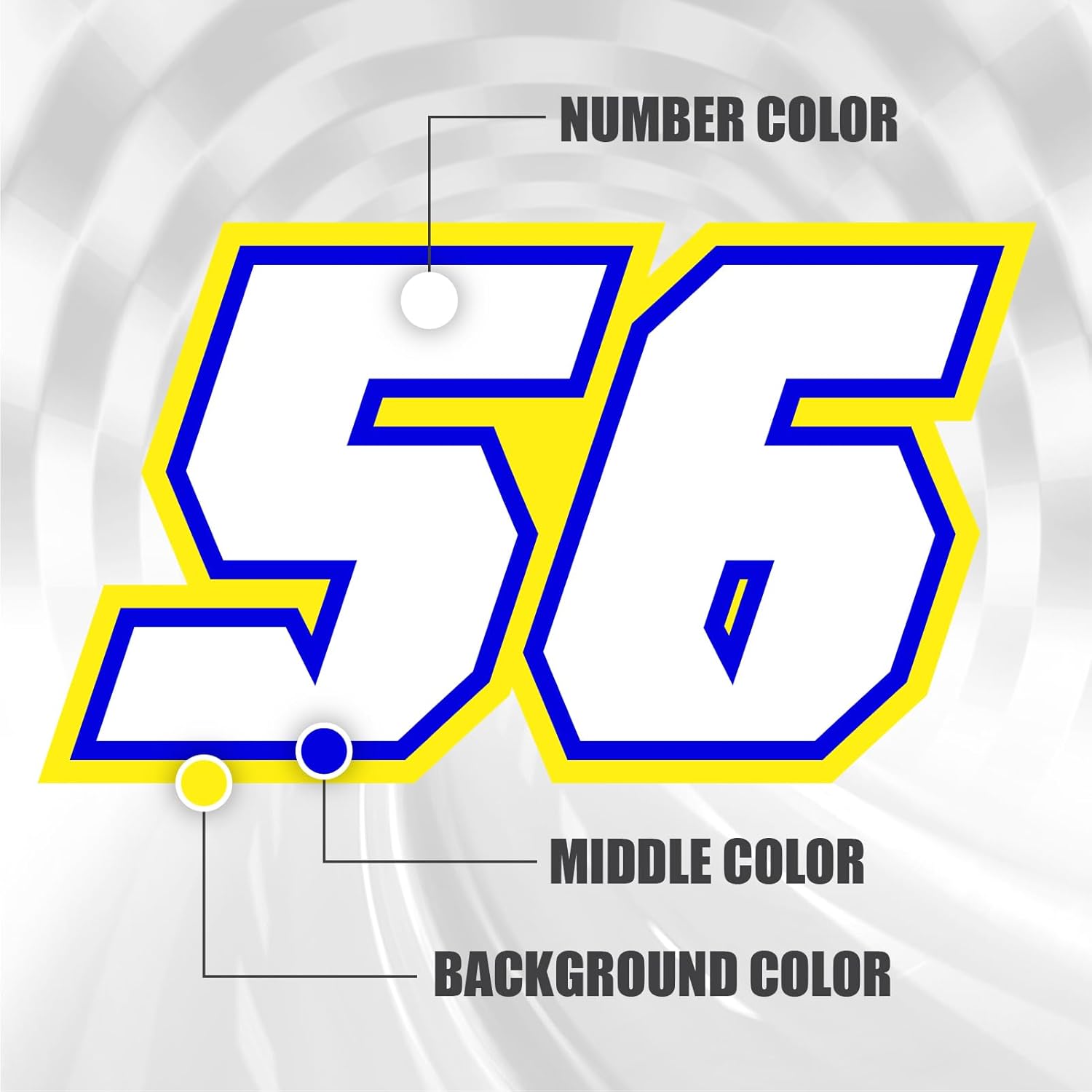 KETABAO 3pcs Custom Racing Number Magnet for Car Vehicle Autocross Sports Day Signs - 8 9 10 inch Waterproof, Easy Installation, Personalized