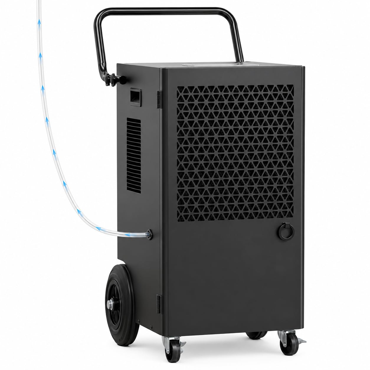 Kalopsia Industriel Déshumidificateur d'Air Électrique: 120L/Jour Couvre 300m²/600m³ avec Pompe de Relevage 24Hr Minuterie Pour Cave/Bureau/Garage/Cuisine/Salle de Bain