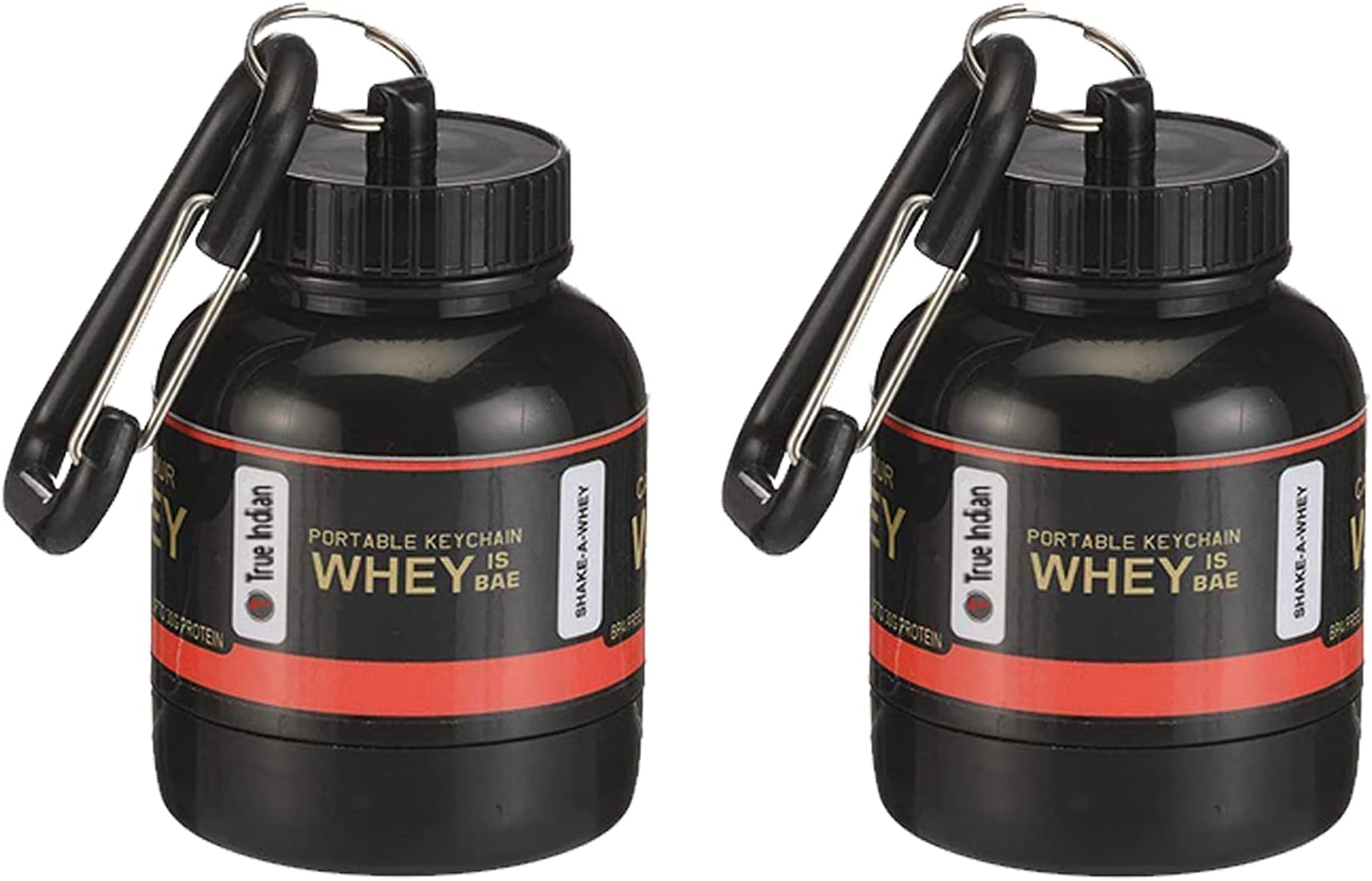 Amazing Whey loader Protein Carry Funnel Portable Protein Whey or Supplement Powder Combo Pack of 2 Carrying Whey Funnel and Container Box with Key-Chain (BLACK) 30 ml, Plastic
