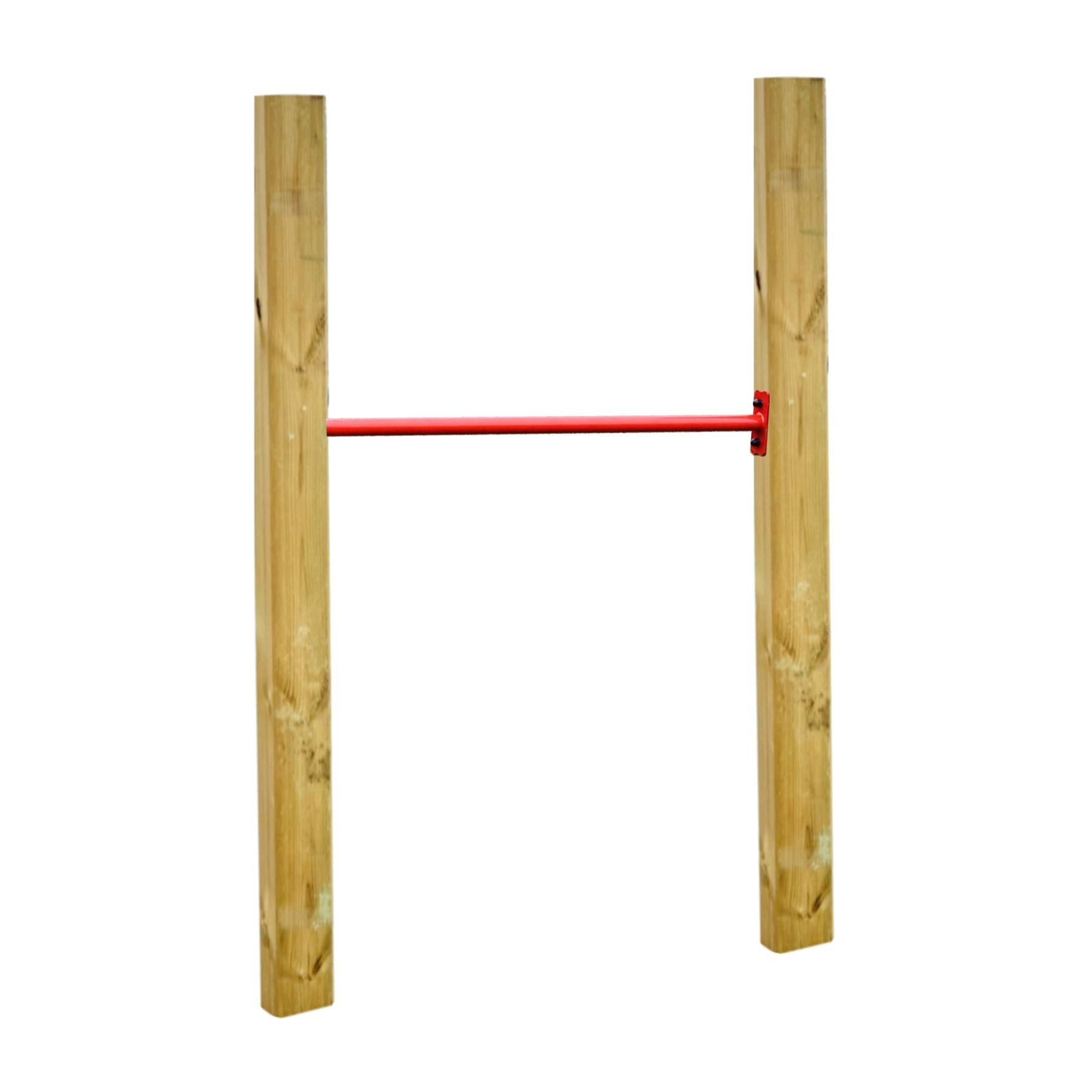 Turnreck Garten Kinder 90cm Reckstange höhenverstellbar Outdoor Kletterreck aus Holz mit Metallstange bis 100kg belastbar Spielgerät Garten Reck für Kinder & Erwachsene