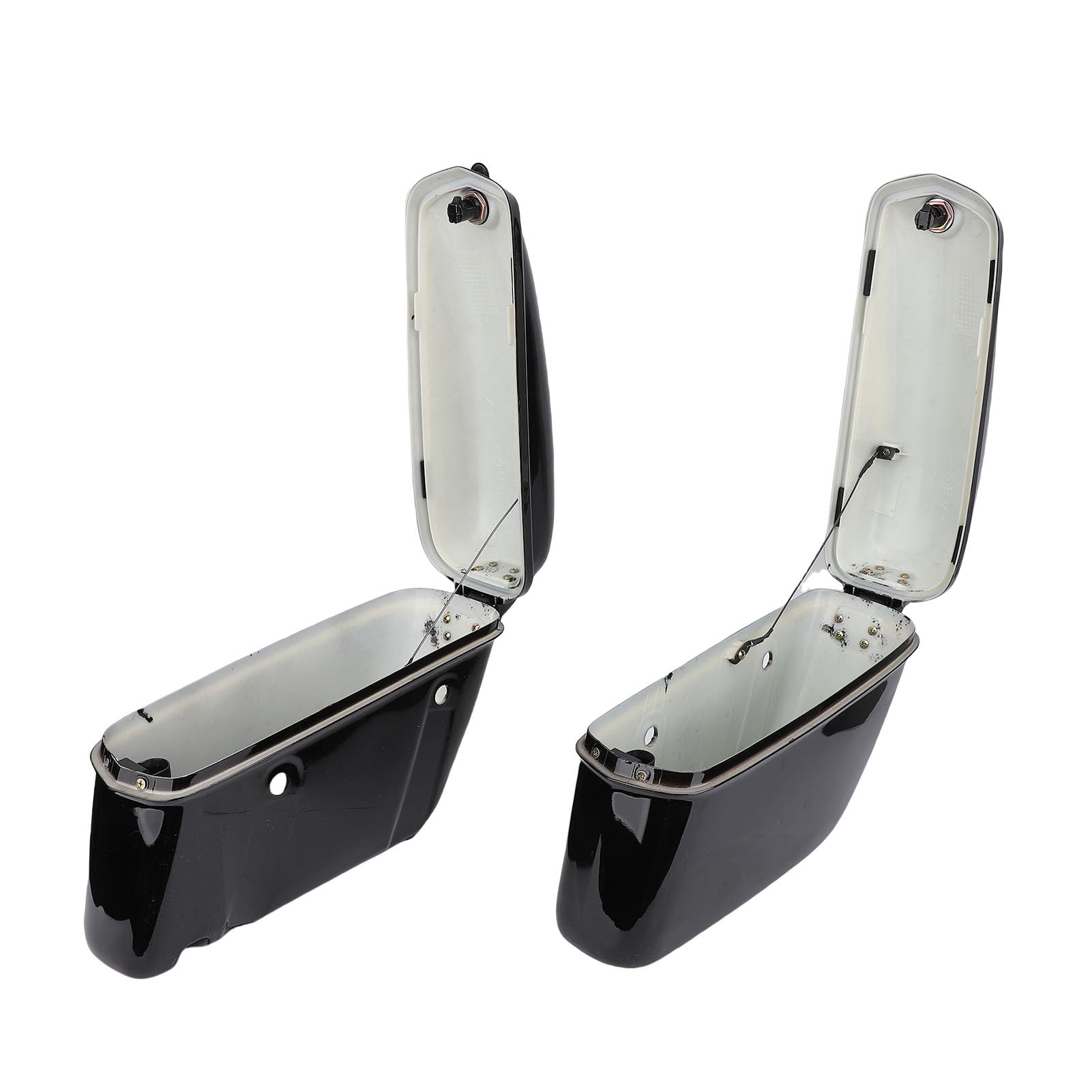 Borse Laterali Rigide per Moto da 22 Litri in Plastica ABS Robusta con Baule Nero Lucido Resistente Alle Intemperie per Motociclisti