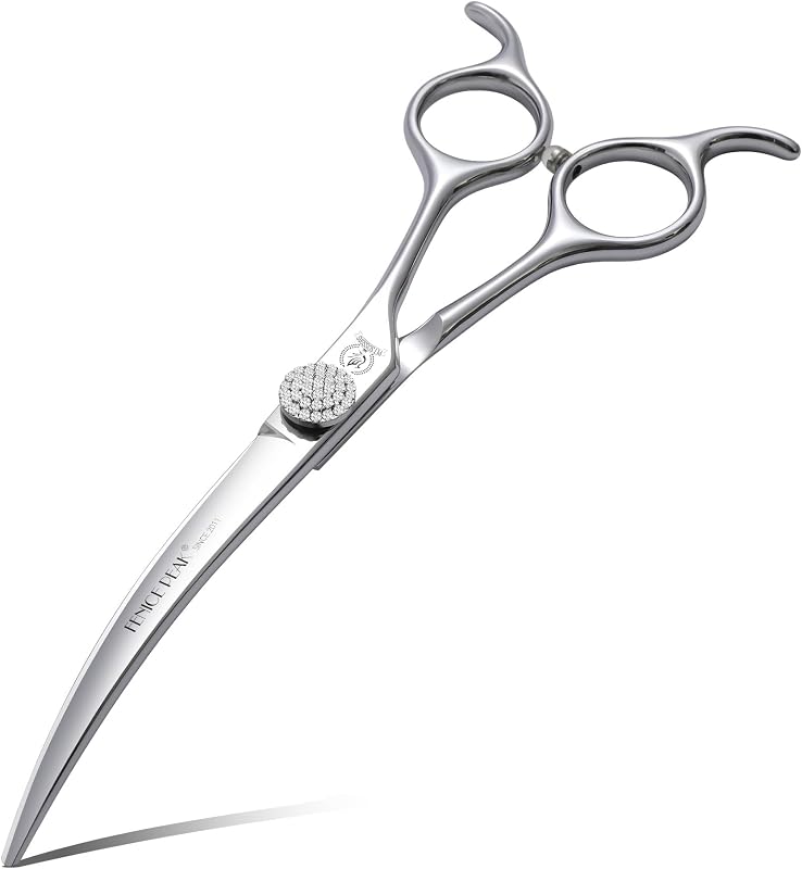 Tesoura Curva 40° para Tosa de Cães em Aço Inoxidável 440C FENICE PEAK 16,51 cm