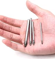 Vista 2 de Driak Broca de cristal y azulejo con cabeza de punta de lanza triangular de 1/8-5/16 pulgadas, 4 piezas