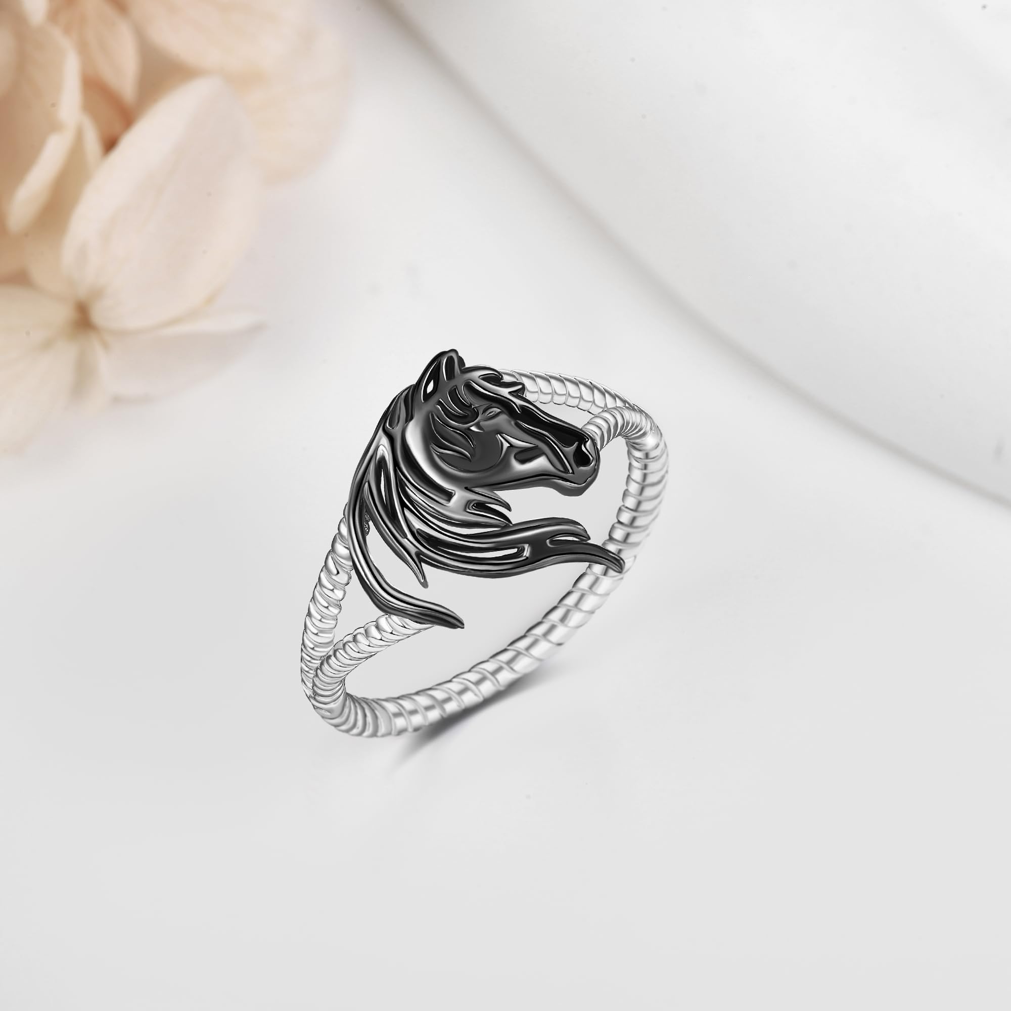 Rose Blume/Dreifacher Mond Göttin/Fidget/Pilz/Ringe für Frauen S925 Sterling Silber Knoten Ring Muttertag Schmuck Geschenke für Frauen
