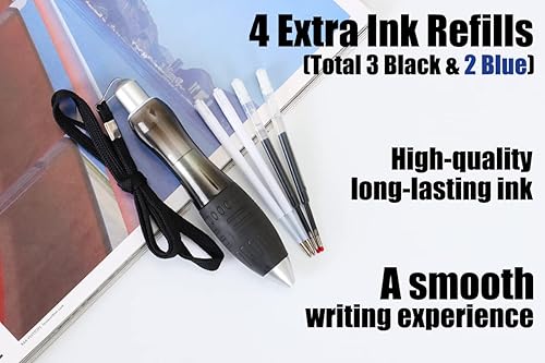 Miniatura 4 de Bolígrafos de grasa grandes con peso para pacientes con Parkinson, temblores esenciales, artritis de mano y baja fuerza de agarre, bolígrafo pesado