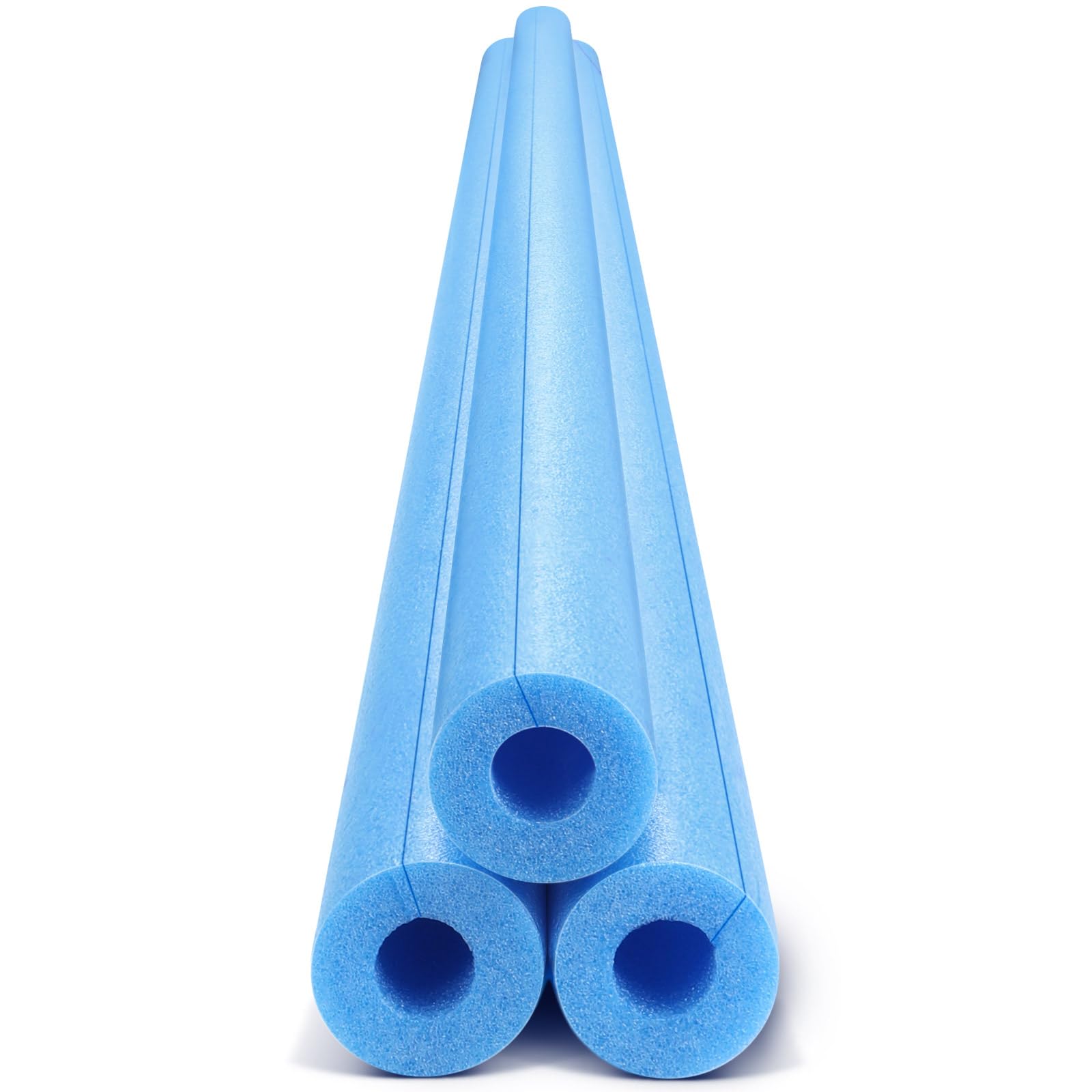Pangda 3 Pack Pool Noodles 55 Inch Foam Noodles Swim Clamp Jumbo Hollow Foam Large Pre Slit Clamp Protection for Swimming Floating Craft Projects Padding Bumper(Blue)