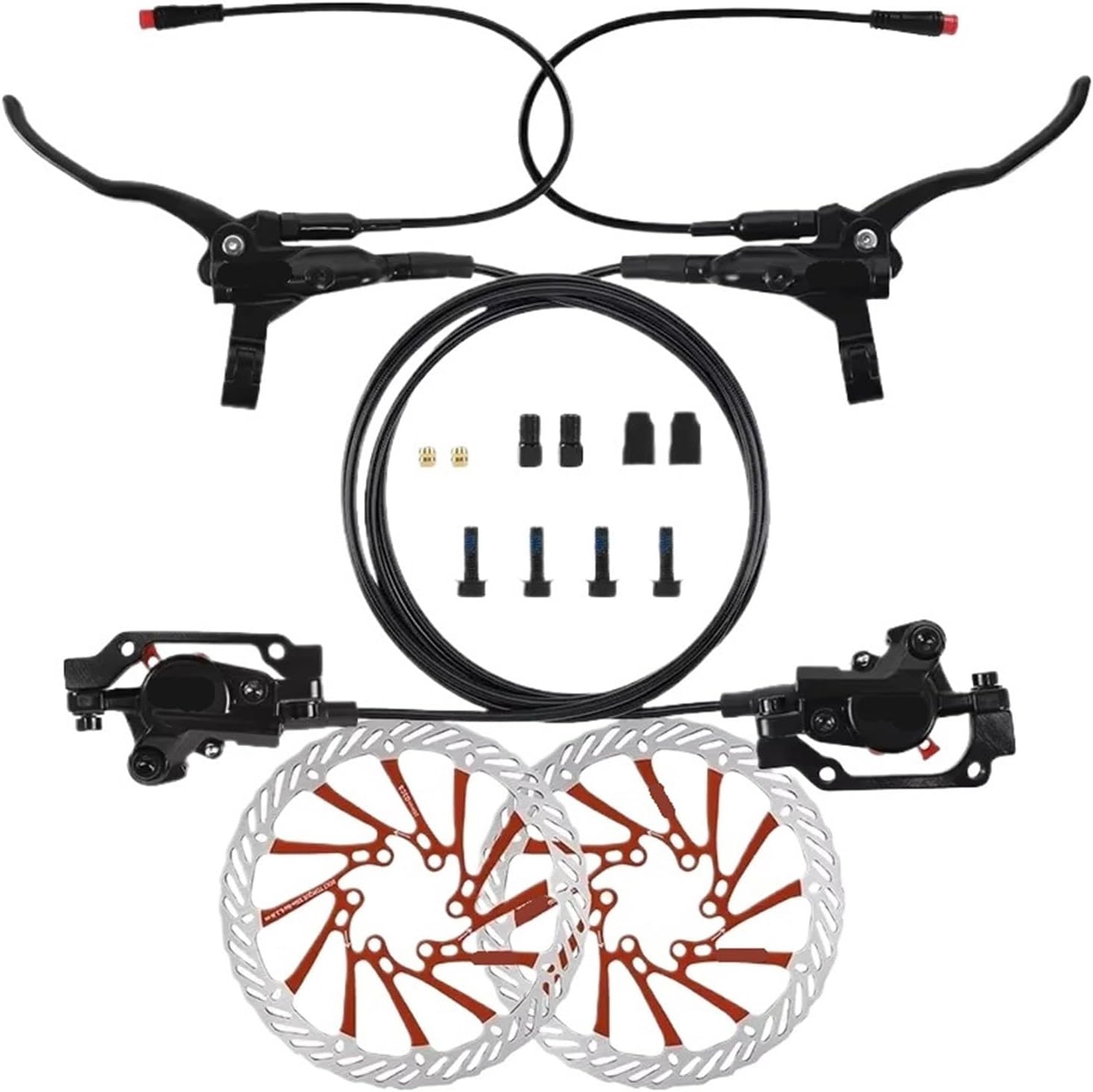 2 Piston Bike Disc Brake Set Bicycle Hydraulic Control Shifter Brakes 160 Rotors