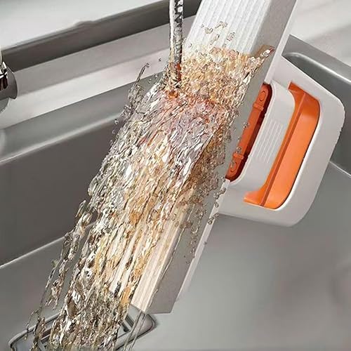 Miniatura 4 de Trapeador de escritorio compacto de mano con diseño plegable y sistema de limpieza de manos, adecuado para fregaderos, encimeras y otras superficies