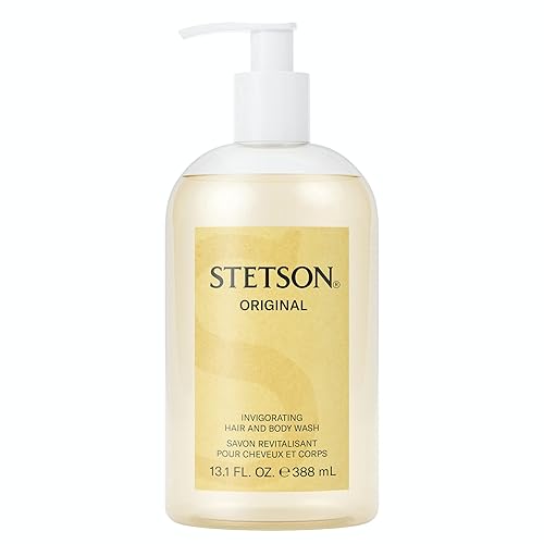 SCENT BEAUTY Stetson Original - Gel de baño vigorizante para el cabello y el cuerpo, aroma terroso, amaderado, casual y masculino con notas de