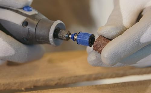 Miniatura 8 de Dremel SC407 EZ SpeedClic - Juego de 2 bandas de lijado de 0.512 in (grano 60/120) y 1 mandril EZ SpeedClic para lijar, dar forma y alisar madera