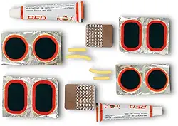 kit 2 pacotes de remendo de pneu de bicicleta, reparo camera de ar, consertar comera de ar furada, cola para pneu furado, kit reparo completo