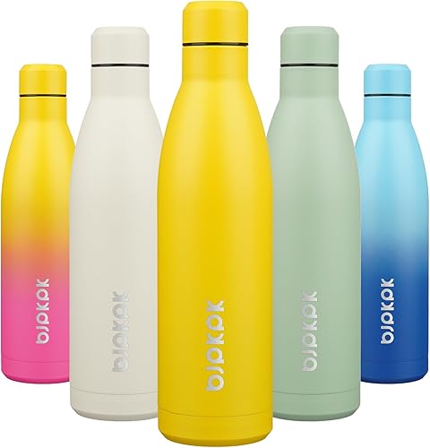 Miniatura 96 de BJPKPK Botellas de agua aisladas de 17 onzas, botellas de agua deportivas de acero inoxidable que mantienen el frío y el calor para viajes, aptas