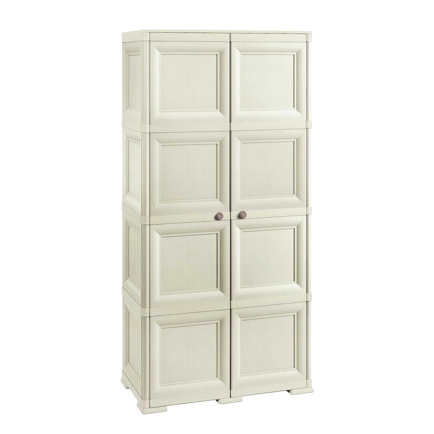 PALUPLUS Portascope Armadio Multiuso effetto legno 79x43x164 cm 4 Scomparti Piedini Antiscivolo Made in Italy