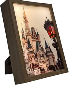 Porta Retrato com Luz de LED USB, Branco