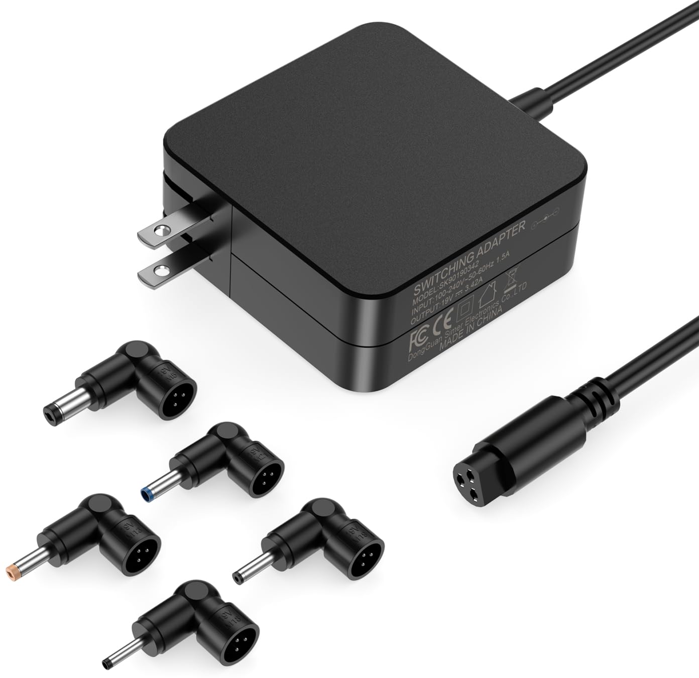 Ymawetia 65W Laptop Charger for ASUS with 5-Tip Round Connector Compatible with ASUS VivoBook 15 ZenBook Chromebook TransformerBook EeeBook 19V 3.42A Universal AC Power Adapter Supply Cord