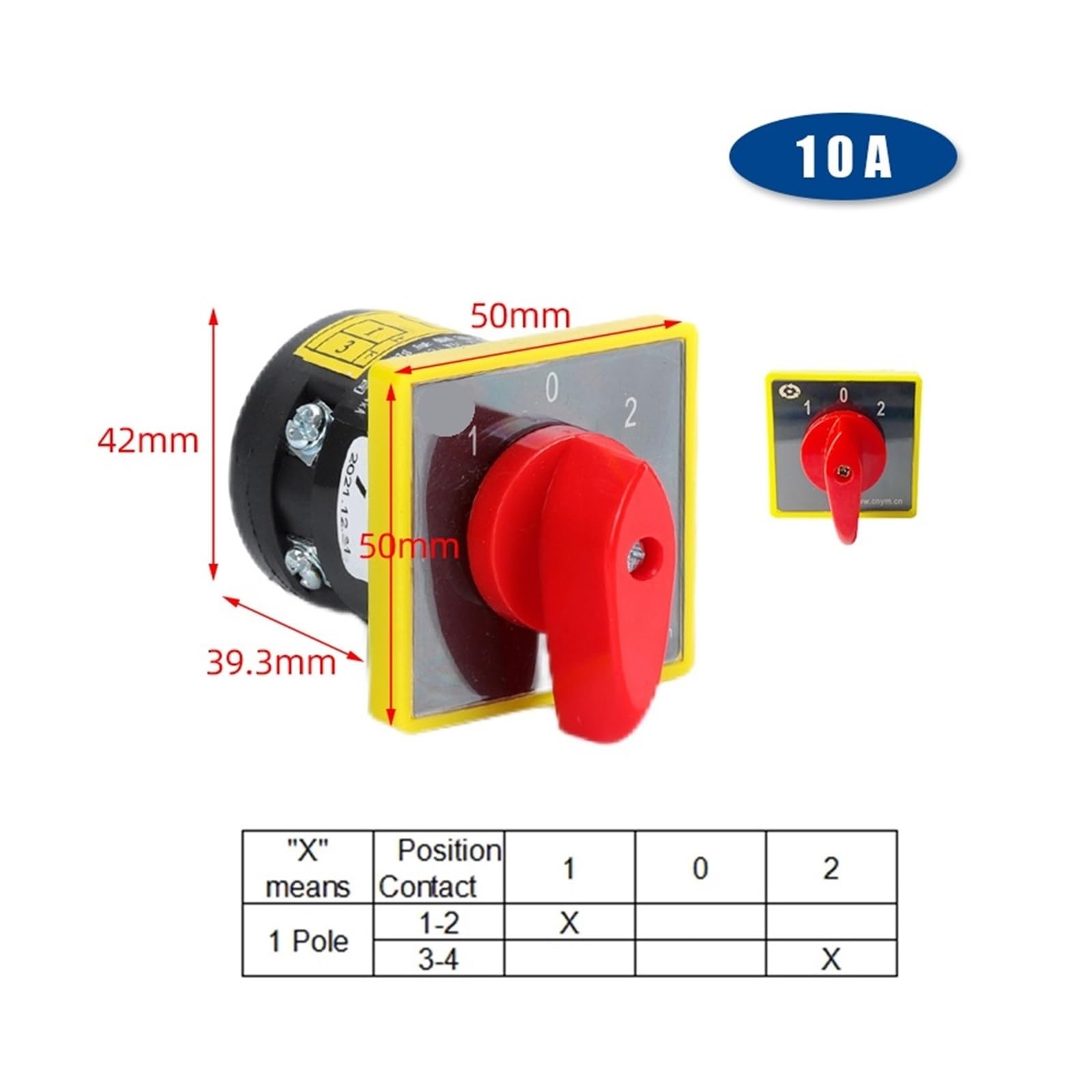 HZ5B-10A Series Changeover Rotary Cam Switch 1-4 Poles Layers Two/Three Positions Control Circuit(1Layer-102Position)