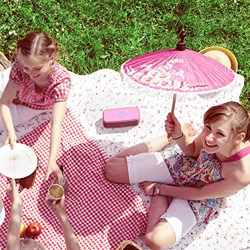 Doss Bluetooth Speaker, Soundbox Touch Portable Wireless Speaker With 12W Hd Sound And Bass, Ipx4 Water-Resistant, 20H Playtime, Touch Control, Handsfree, Speaker For Home, Outdoor, Travel-Pink #TOP5