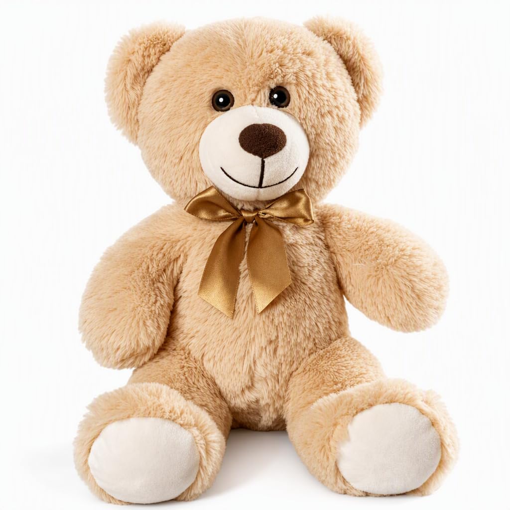 Kuwuarg 35 cm Soft Personalised Teddy Bear, Cuddly Plush Companion for Gift