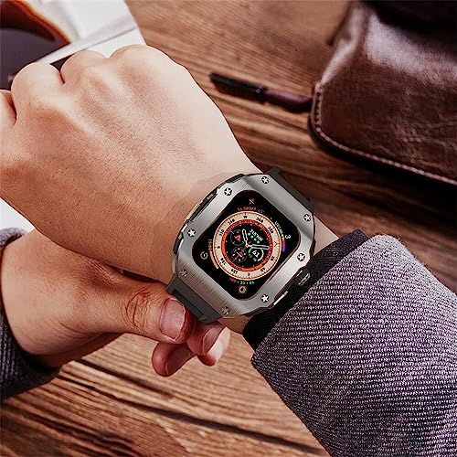 Bracelet Apple Watch Ultra acier style RM boîtier luxe - 7