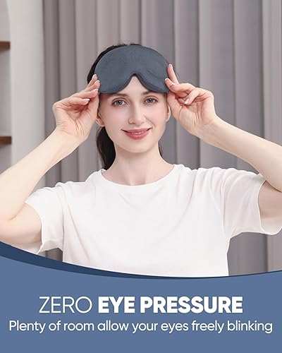 Miniatura 2 de Máscara de ojos para dormir para hombres y mujeres, paquete de 2 antifaz contorneada 3D para dormir y vendar los ojos, máscara de sueño nocturna