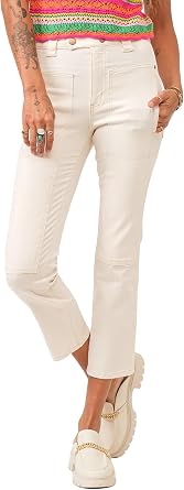 DEAR JOHN Frankie Womens Straight Leg Jeans High-Rise Ankle Inseam Clean Hem Comfort Stretch Denim