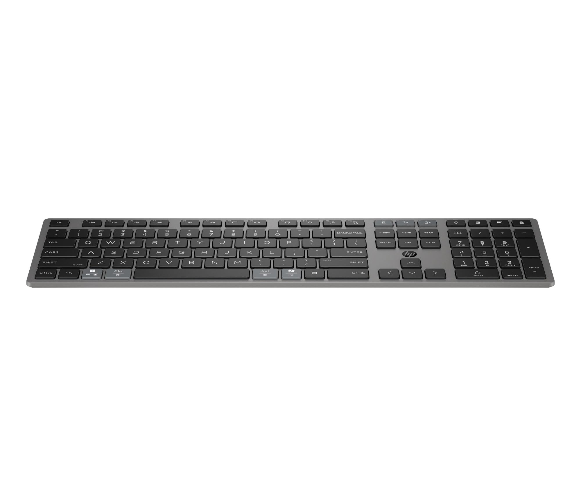 HP 720 Tastiera e Mouse Wireless Ricaricabili, Multi-Device, 22 Tasti Programmabili, Bluetooth, Dongle USB, Ricarica Ultra-Rapida, Certificato Copilot, Compatibile con Windows, macOS, ChromeOS, Grigio