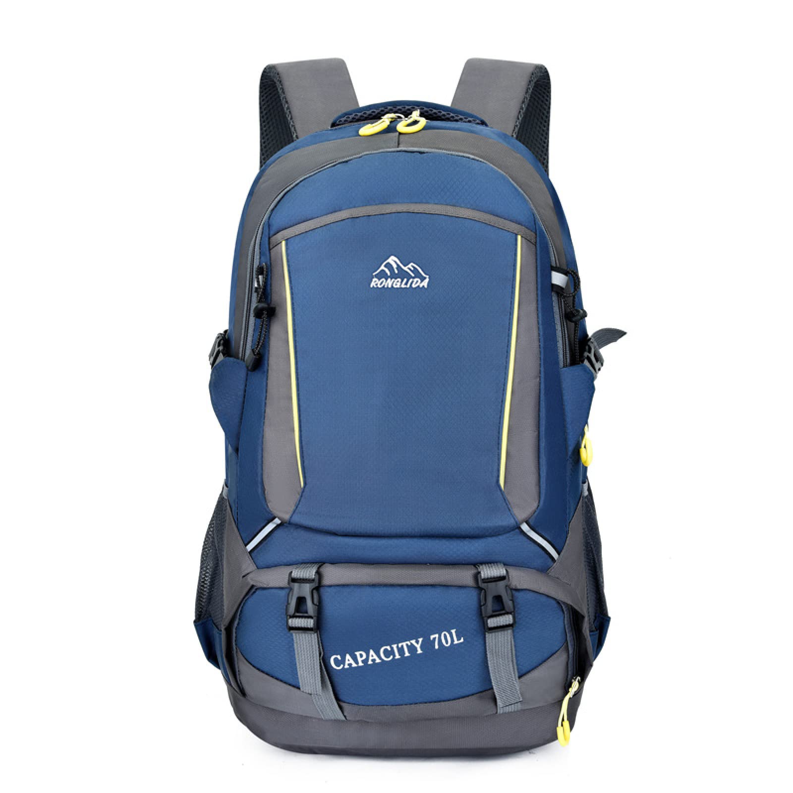 Zaino da viaggio in nylon impermeabile unisex da 70 litri Borsa da viaggio per escursionismo Zaino da campeggio per alpinismo all'aperto