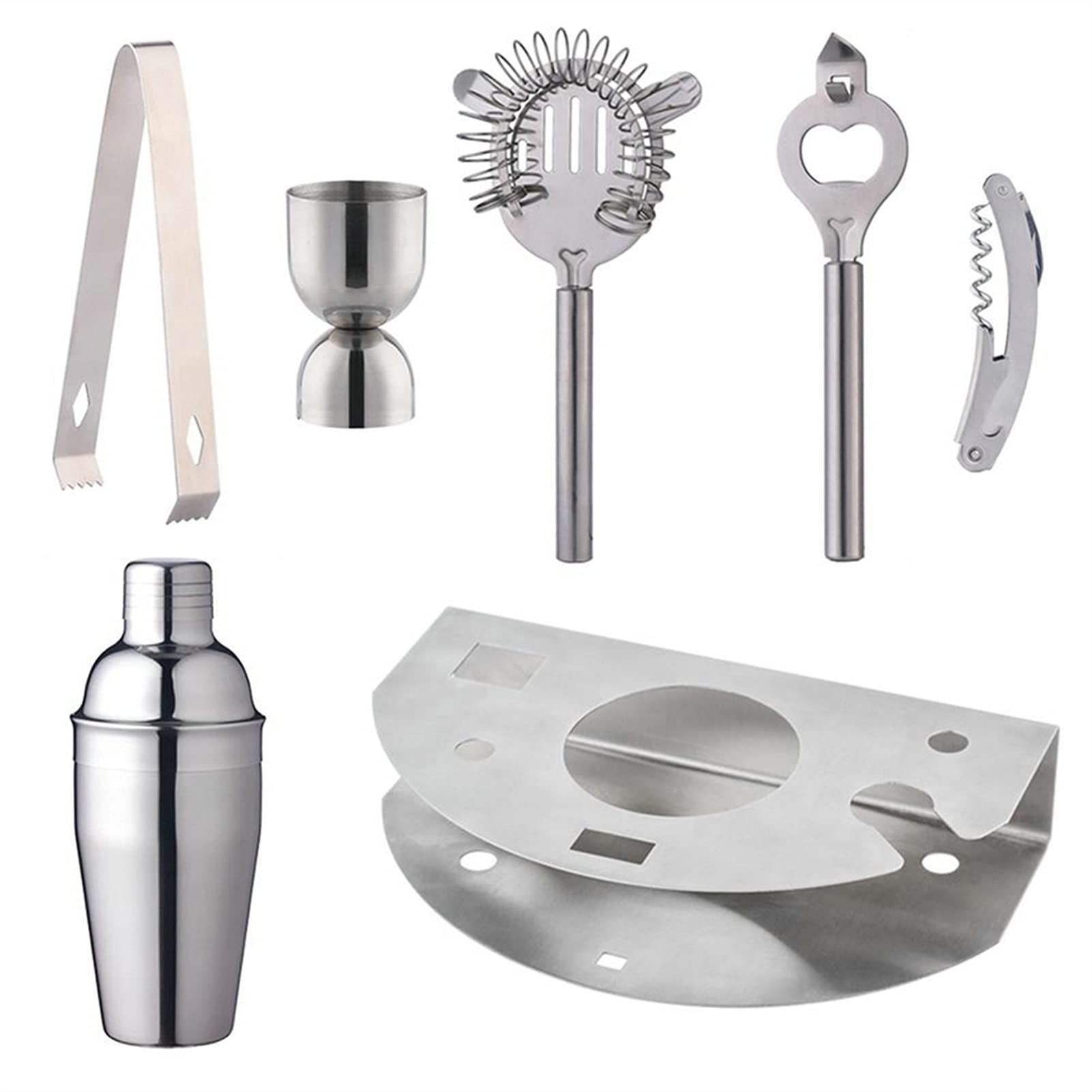 Juego de Coctelera 55 0ML Coctelera de cóctel Sistema de Acero Inoxidable Coctelera Shaker Set Abrey Mezcler Bar Wine Professional Bar Herramientas Principiantes Agitador de Cócteles