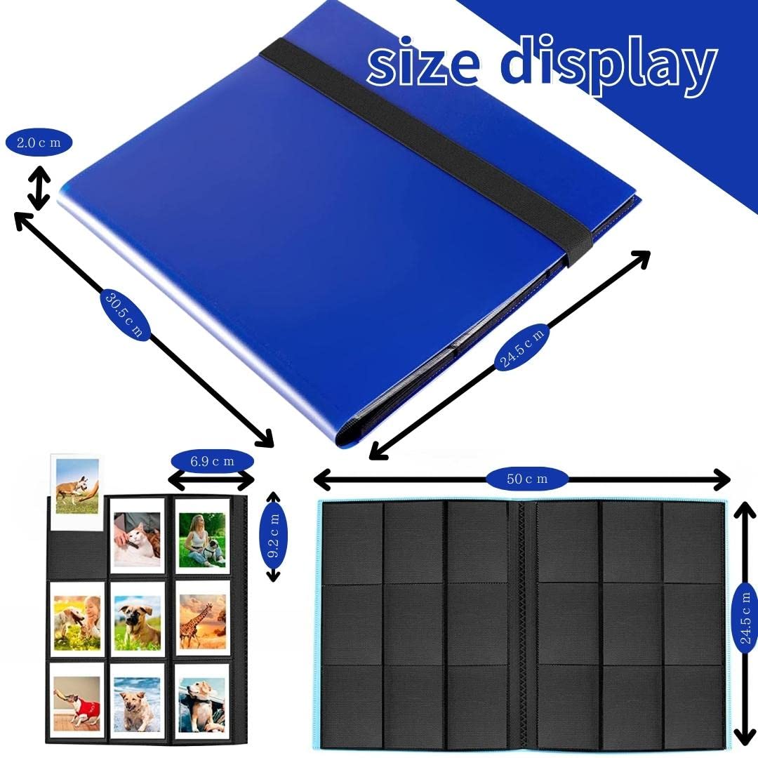 Amazon.co.jp: チェキ用ポラロイド用ミニアルバム (360枚, 青) : 家電