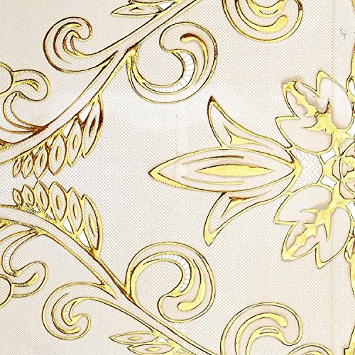 Image of Kuber Industries Table Runner Virgin Vinyl (Soft Fabric) Gold Standard (MKUKITable0058233)