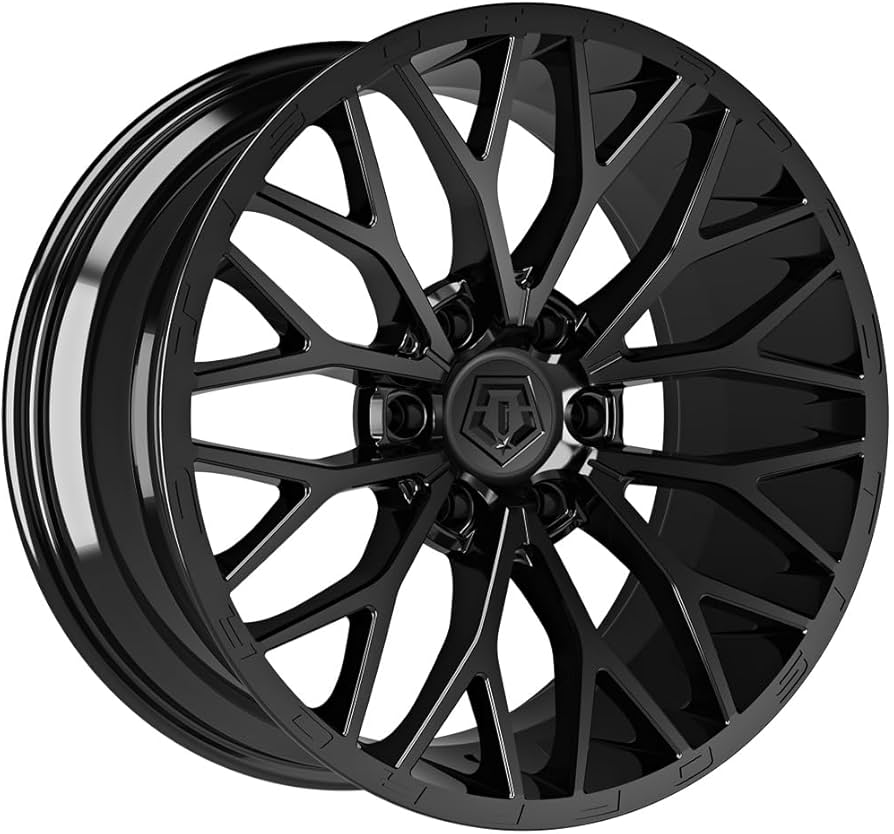 Rimoyans　10袋 Amazon.com: TIS 566B 20X10 Gloss Black & Painted lip logo Wheel