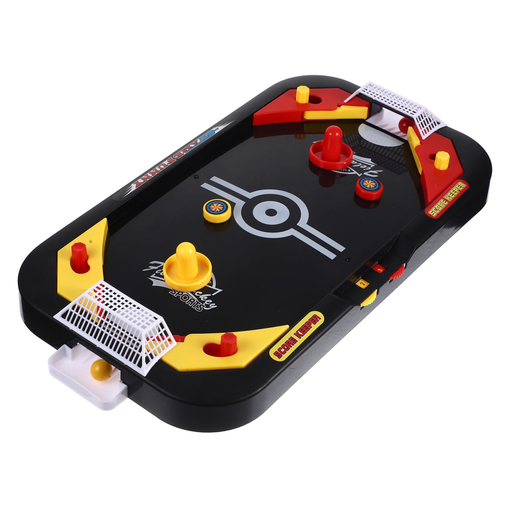 Hockey et Plastique en Mini Glace pour Noir sur Éducatif de Jeu Table à 2 Joueurs, Compétition Ludique et Divertissante Garçon Filles en Intérieur