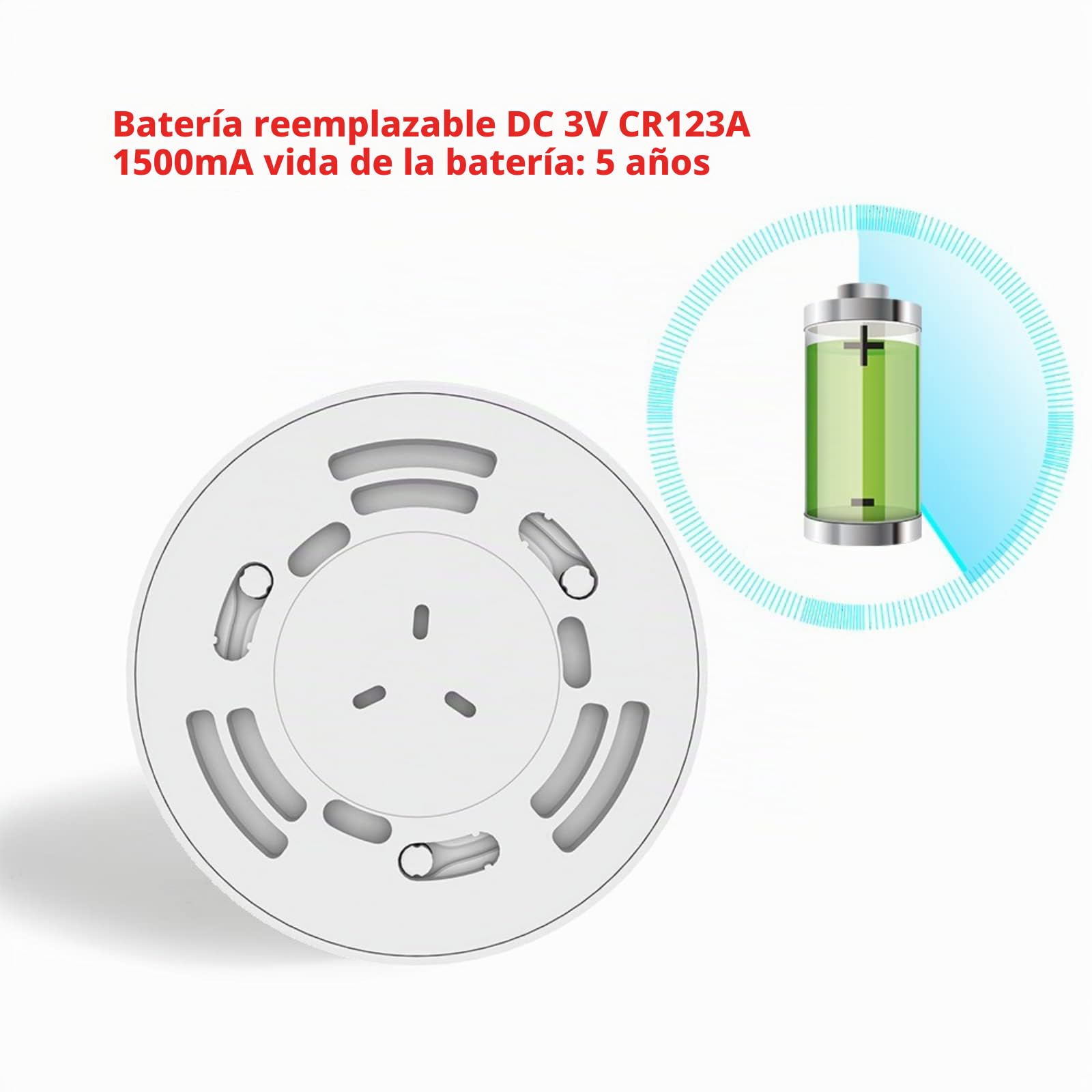 HEIMAN Alarma de Humo Inteligente WiFi inalámbrica, Detector de Humo fotoeléctrico con EN14604, con batería reemplazable/5 años de duración de la batería (1)