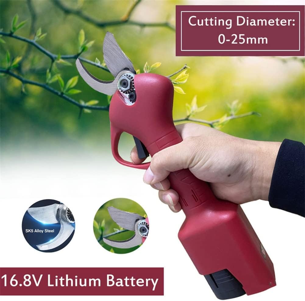 16.8V Cordless Pruner Lithium- Pruning Shear Efficient Fruit Tree Bonsai Electric Branches Cutter Landscaping