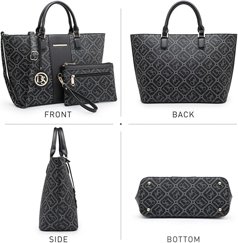 Miniatura 5 de DASEIN - Bolsa de mano para mujer, bolsa tipo bandolera, asa superior, bolsa plana para trabajar