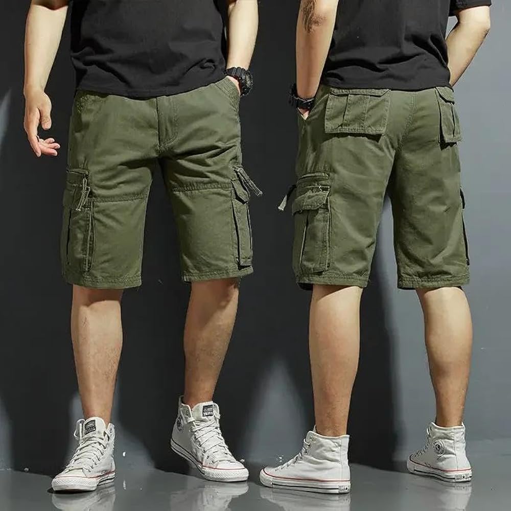 【massnoun】SIDE TWO POCKET SHORT PANTS Men's Shorts With Cell Phone Pocket + Hidden Zipper Pocket