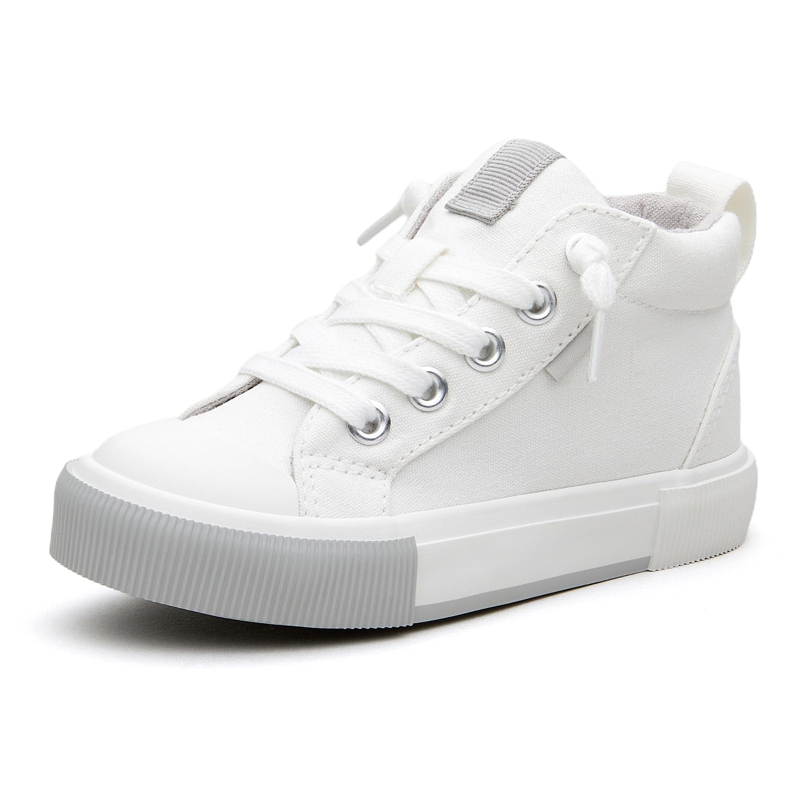 Smoothscape Toddler High Top Canvas Sneakers for Boys Girls Slip On Kids Shoes