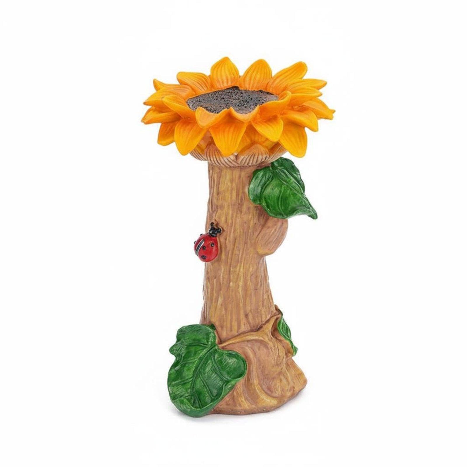 Floral Bird Bath Decorative Floral Birdbath Weather Resistant Resin Bird Feeder for Yard, Patio|Home & Garden| Yard, Garden & Outdoor Living| Bird & Wildlife Accessories| Birdbaths-image-10